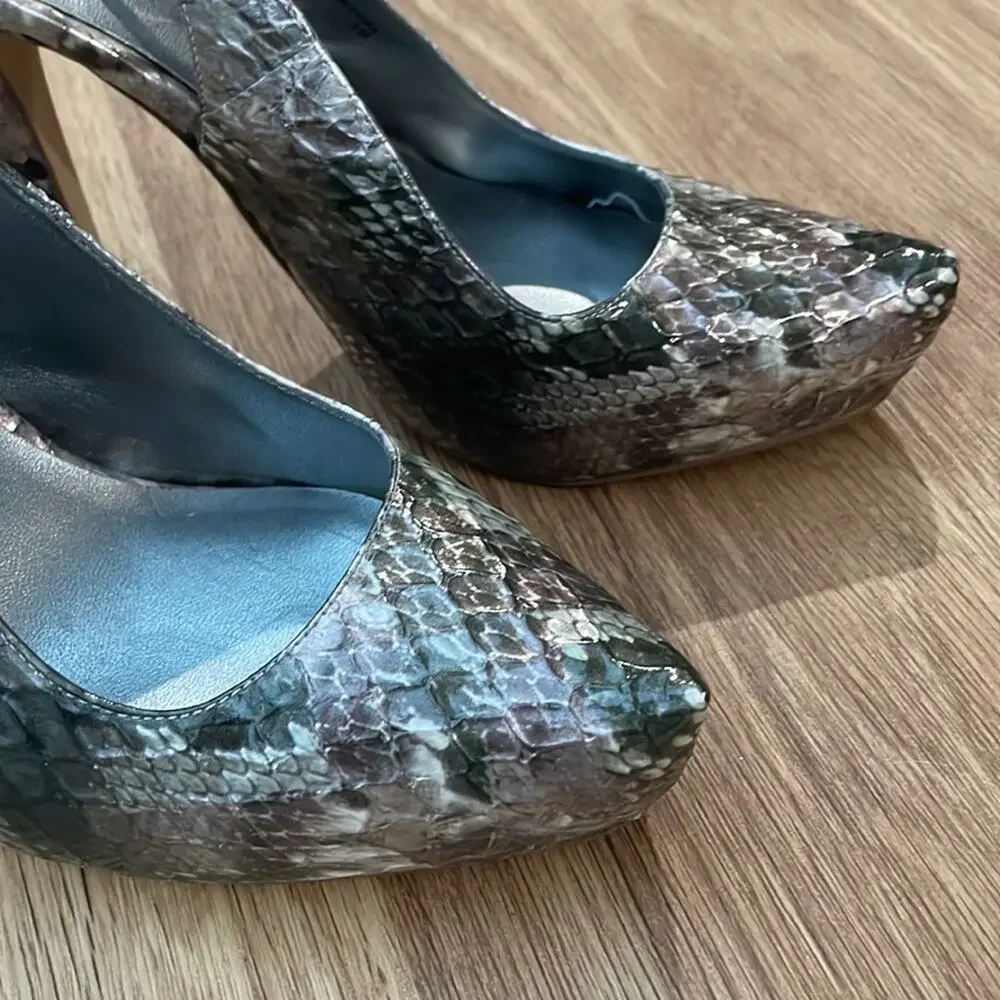 Vintage Style Aldo Snakeskin Print Heels